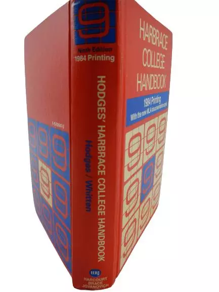 Harbrace College Handbook Ninth Edition 1984 by John C. Hodges, Mary E. Whitten