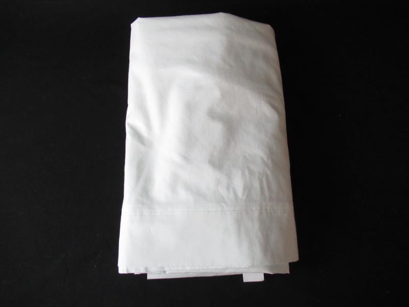 Vintage Cannon Mills White Twin Size Flat Sheet Cotton Blend Jersey Knit