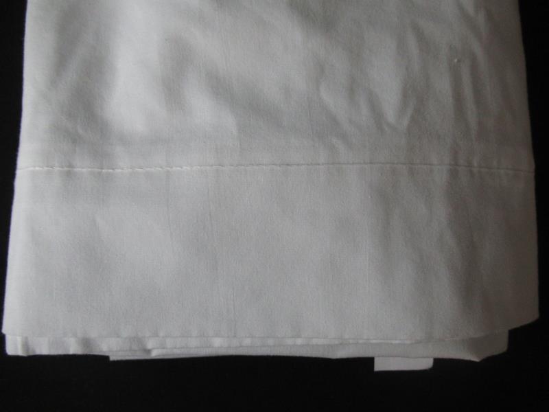 Vintage Cannon Mills White Twin Size Flat Sheet Cotton Blend Jersey Knit