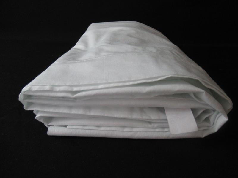 Vintage Cannon Mills White Twin Size Flat Sheet Cotton Blend Jersey Knit