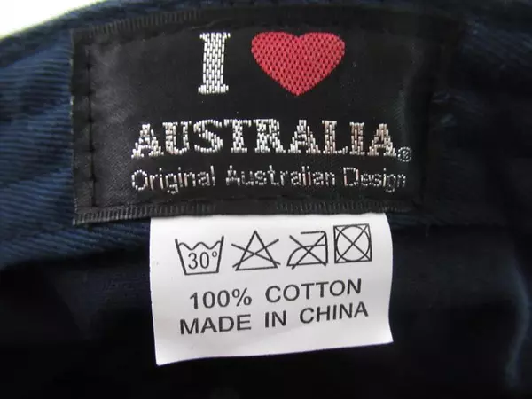 I Heart Australia Blue Baseball Cap Australian Flag Adjustable Easy Fasten Strap