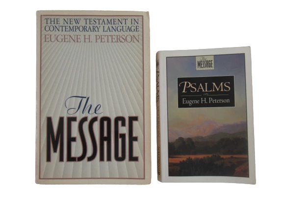 Lot of 2 Religious Books The Message Psalms Eugene H Peterson Navpress