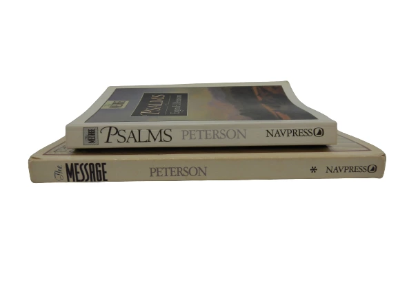 Lot of 2 Religious Books The Message Psalms Eugene H Peterson Navpress
