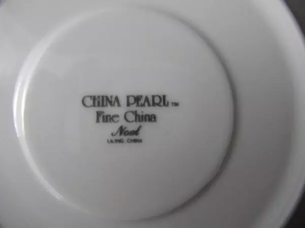 Lot of 2 China Pearl Fine China Noel Pattern Saucers