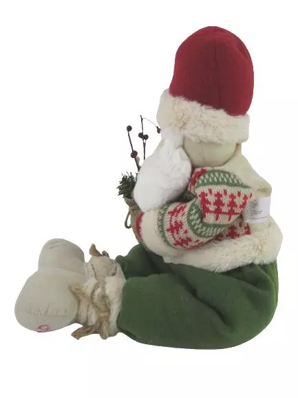 Santa Fleece and Knit Fabric Shelf Sitter Doll Christmas Decoration 22" 2014