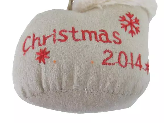 Santa Fleece and Knit Fabric Shelf Sitter Doll Christmas Decoration 22" 2014