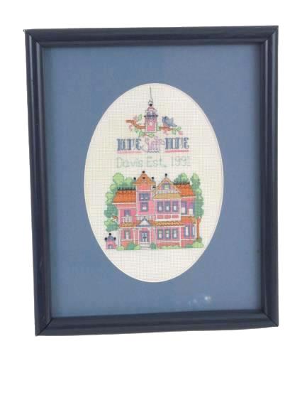 Framed And Matted Finished Needlepoint Piece Home Sweet Home