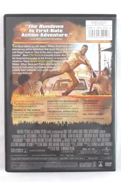 Rundown DVD Columbia Pictures The Rock Seann William Scott 2003