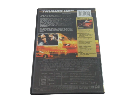 The Fast and the Furious DVD Universal Paul Walker Collector's Edition 2001