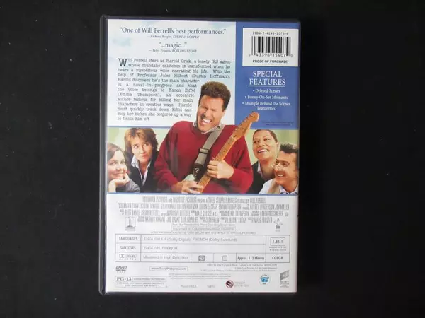 Stranger Than Fiction Will Ferrell Rated PG-13 2007 Columbia Pictures DVD Video