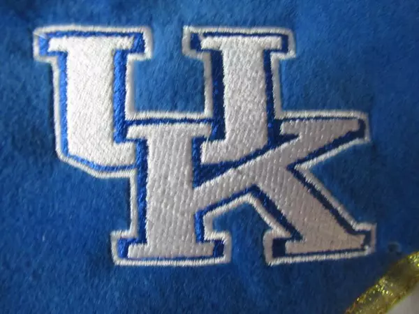 Plushland University of Kentucky Wildcats UK Stocking Faux Fur Blue Hanging