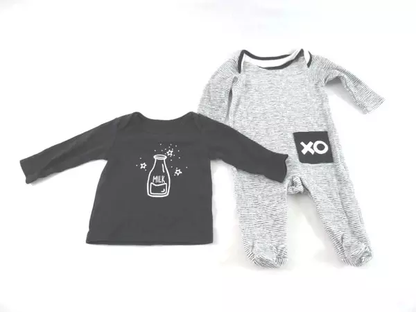 Lot of 5 Baby Boy's One Piece Tops Pajama Sz 0-3M Kyle & Deena First Impressions