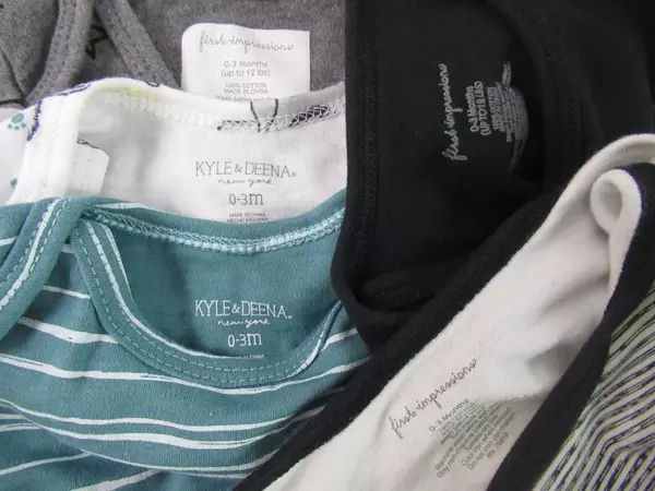 Lot of 5 Baby Boy's One Piece Tops Pajama Sz 0-3M Kyle & Deena First Impressions