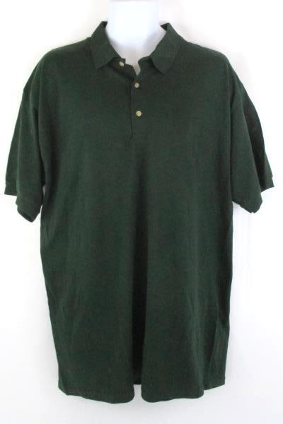 2 Men's Shirts Green Polo New with Tag SS & Green Plaid Nautica LS Size Large