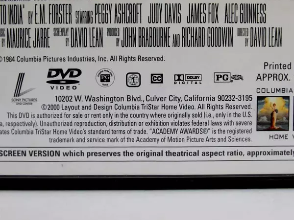A Passage To India Peggy Ashcroft Columbia Pictures PG 2000 TriStar Home Video