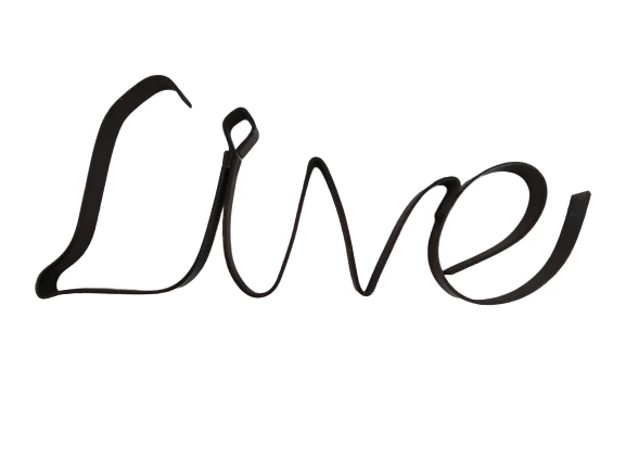 3 Piece Rustic Style Metal Live Laugh Love Home Decor Free Standing Hanging