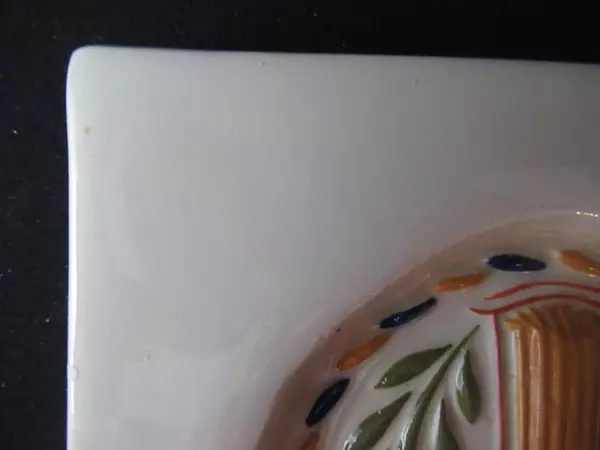 Andrea West Ceramic Reproduction Butter Mold Tile Ornate Wheat Sheaf