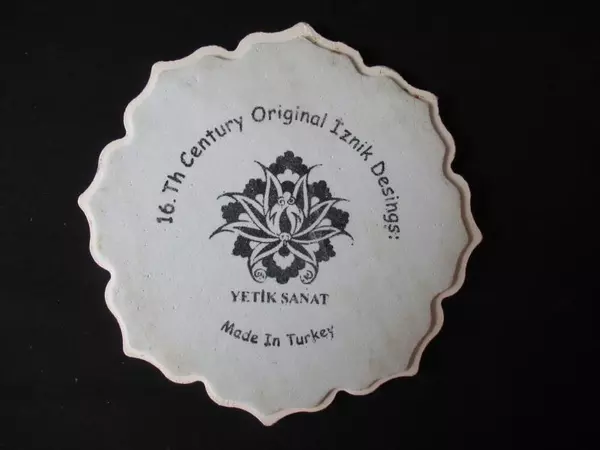 Iznik Designs Ceramic Trivet Yetik Sanat Koi Fish Made in Turkey