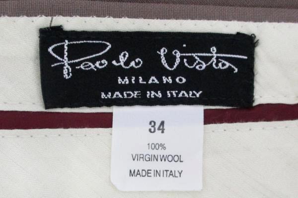 Paolo Vista Milano 100 Percent Virgin Wool Dress Pants Men's Size 34 Pleated