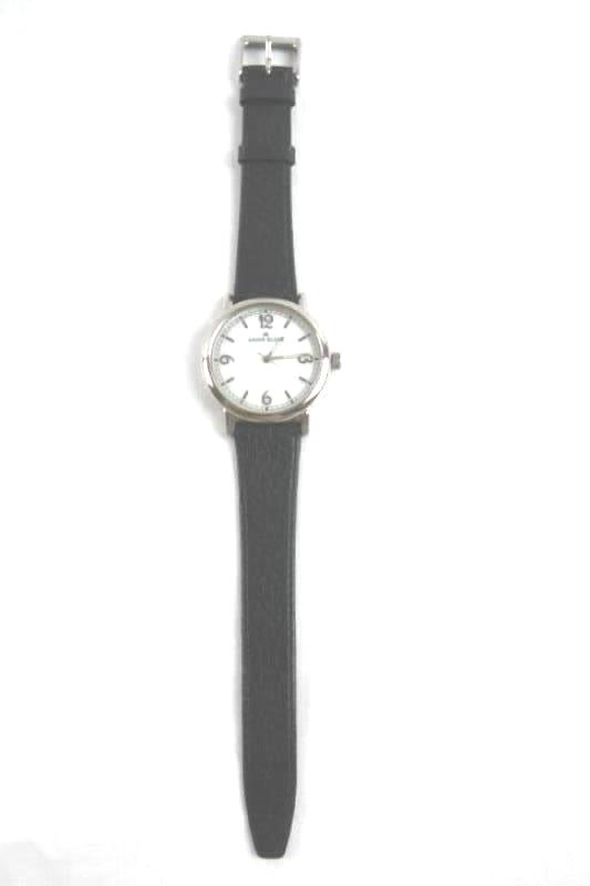 Anne Klein Wrist Watch Black Leather Band Stainless Steel Back Japanese Movement