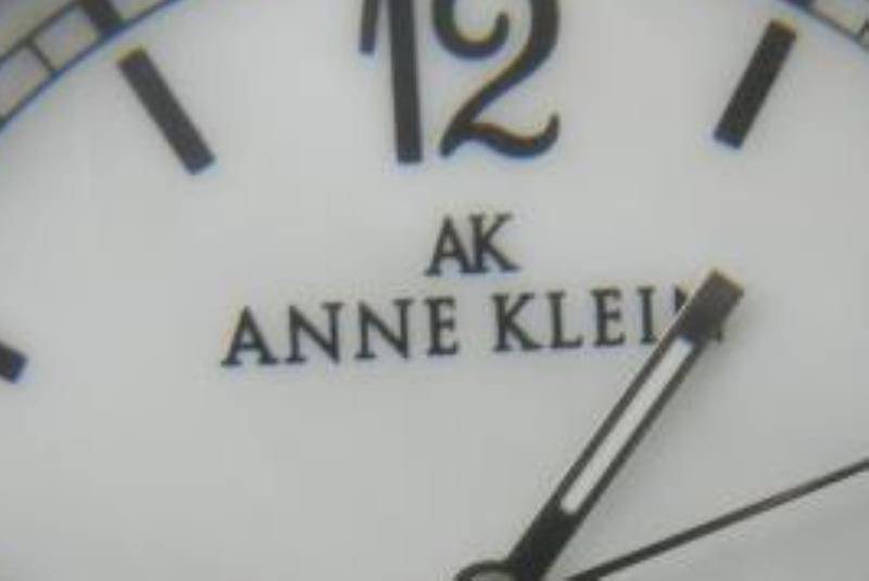 Anne Klein Wrist Watch Black Leather Band Stainless Steel Back Japanese Movement