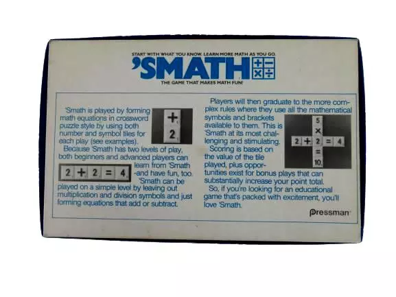 Pressman SMATH Math Equation Crossword Game Educational Math Learning Tool 5200