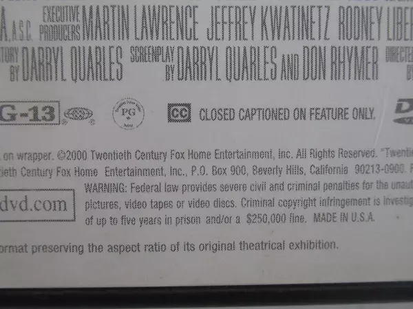 Big Momma's House Martin Lawrence 2000 Twentieth Century Fox Special Edition
