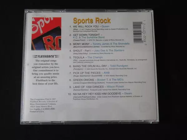 Various Artists Sports Rock 1997 CD Queen AWB Steam The Champs Booker T