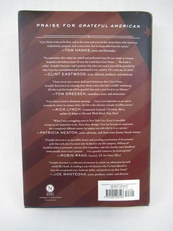 Grateful American A Journey From Self To Service Hardcover Bio Gary Sinise