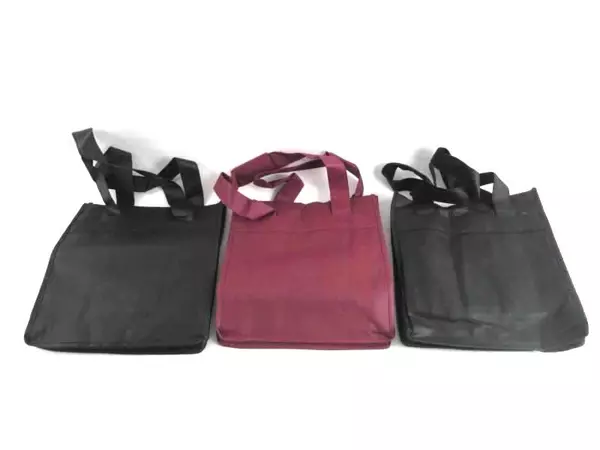 Lot of 5 Wine Reusable Tote Bags Eco Holds 2-6 Bottles Elizabeth Chamber Cellars