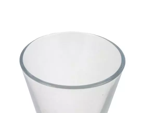 Lot of 4 Clear Glass Tumblers Weighted Base Round Solid Minimalistic Design