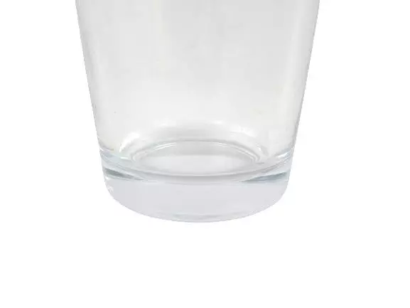 Lot of 4 Clear Glass Tumblers Weighted Base Round Solid Minimalistic Design