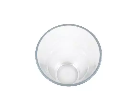 Lot of 4 Clear Glass Tumblers Weighted Base Round Solid Minimalistic Design