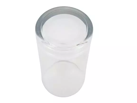 Lot of 4 Clear Glass Tumblers Weighted Base Round Solid Minimalistic Design