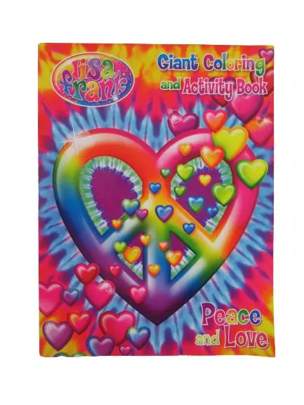 Lisa Frank Peace & Love Giant Coloring & Activity Book 2013 Kappa USA 48925