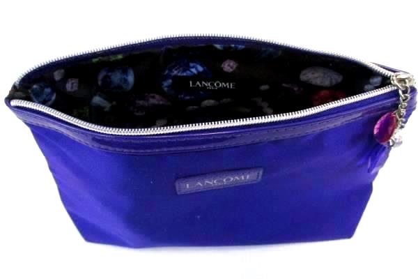 Lot of 3 Women's Wallets Bill Folds Makeup Bag Lancome Purple Stripes