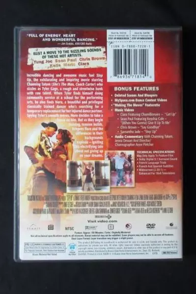 Step Up DVD Touchstone Pictures Channing Tatum Jenna Dewan 2006 Energy Dancing