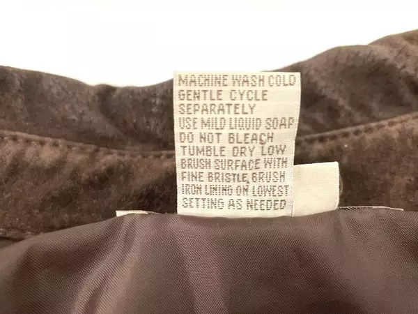 AMI Brown Suede Leather Jacket Junior's Size Large Style 2176WS Collared