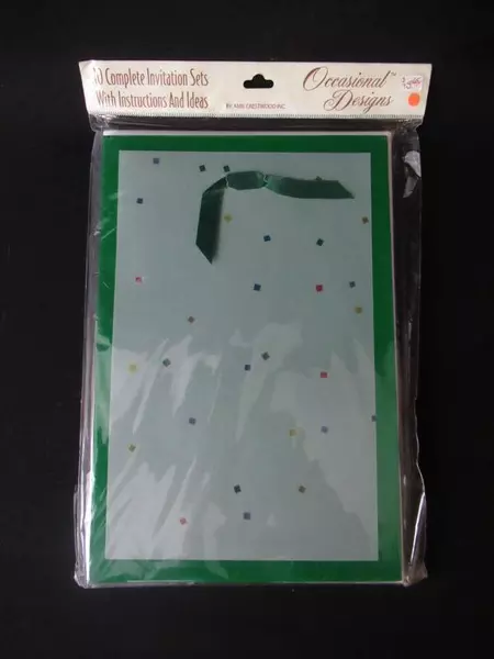Occasional Designs 10 Complete Invitation Sets Primary Green ANW Crestwood
