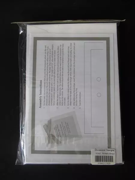 Occasional Designs 10 Complete Invitation Sets Primary Green ANW Crestwood