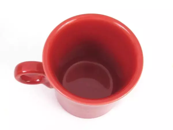 Homer Laughlin Fiesta Coffee Mug Scarlet Red O-Ring Handle HCL USA Made Solid