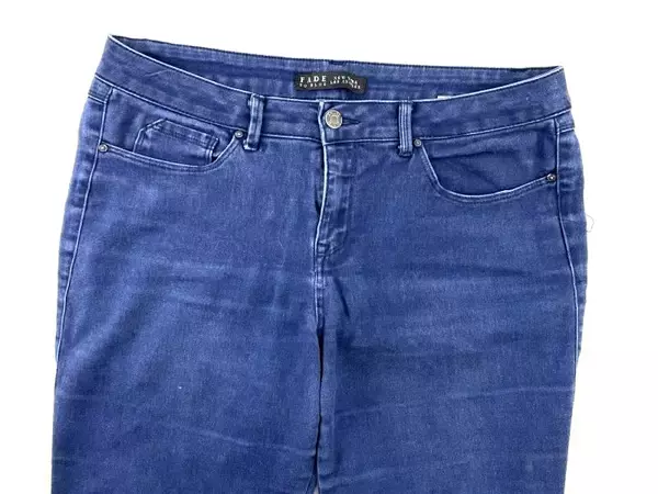 Fade to Blue Women's Dark Wash Cropped Ankle Jeggings Jeans Size 14 Pockets