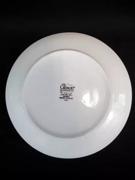 Gibson 10.25" Dinner Plate Christmas Snowman Print Designed By Debbie Hron
