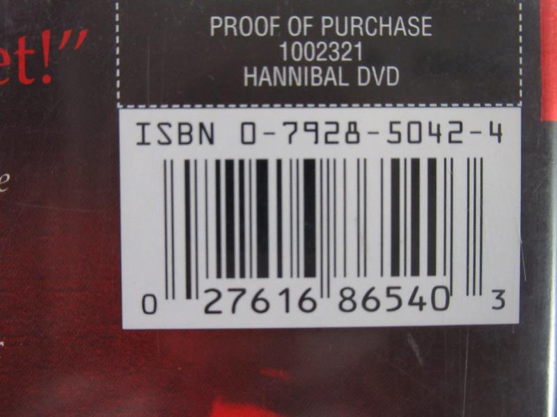 Hannibal DVD Metro Goldwyn Mayer Anthony Hopkins Julianne Moore Special Ed 2001