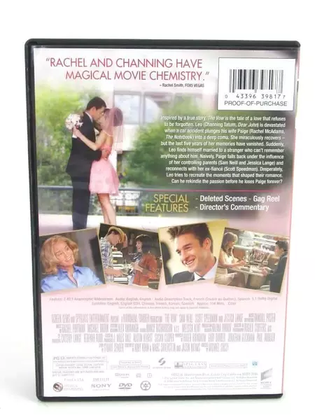 The Vow Rachel McAdams Channing Tatum Spy Glass Entertainment PG-13 2012