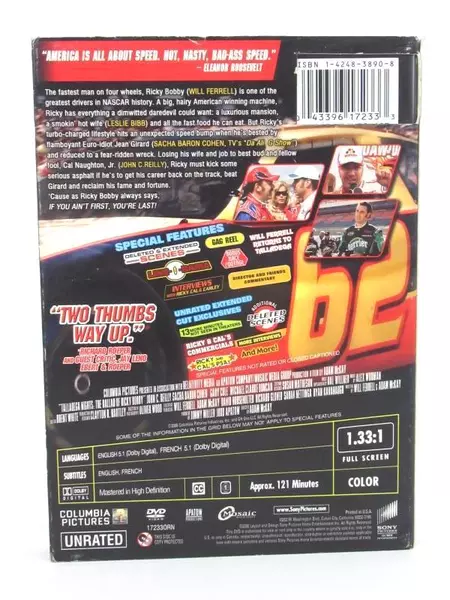 Talladega Nights The Ballad Of Rick Bobby Will Ferrell 2006 UnRated SonyPictures