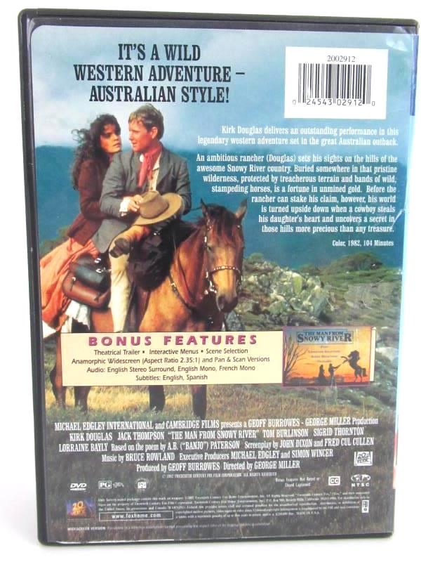 The Man From Snowy River Family Feature DVD Video 2002 Twentieth Century Fox PG