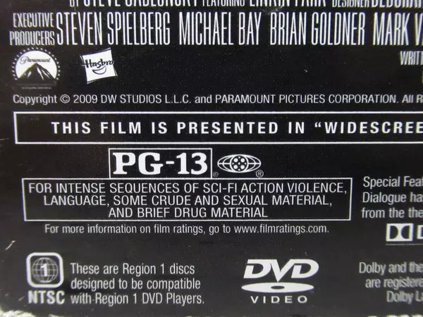 Transformers Revenge Of The Fallen A Michael Bay Film 2009 PG-13 Paramount Movie