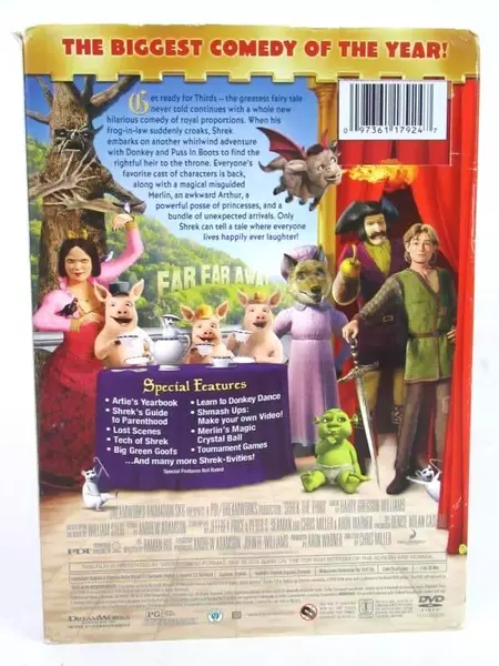Shrek The Third PG 2007 DreamWoks Animation SKG Home Entertainment DVD Video