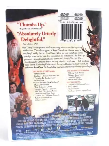 The Santa Clause 2 Tim Allen Walt Disney Pictures 2003 G DVD Video Full Screen